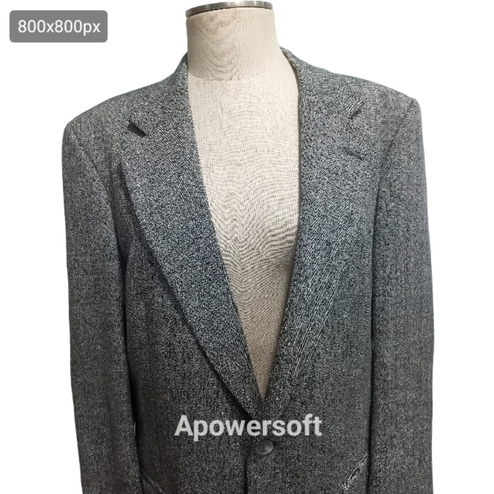Vintage Burberry gray plaid oversized blazer - Picture 4 of 11